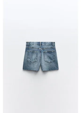 Джинсовые шорты-бойфренды trf Zara (360895050)