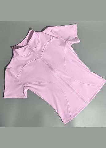 Спортивний топ з коротким рукавом і блискавкою No Brand (348334837)