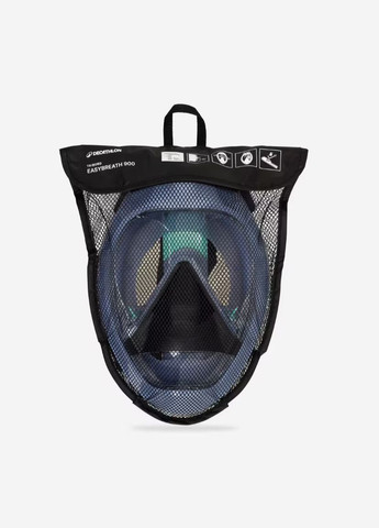 Повнолицьова Маска для Плавання, Пірнання, Снорклінгу М'яка Носова Частина Easybreath 900 S/M Фіолетовий Subea (336550134)