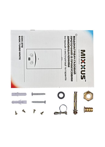 Газова колонка GWH-0710 BASIC TURBO WHITE турбована 10 л/хв (WH0028) Mixxus (366323112)