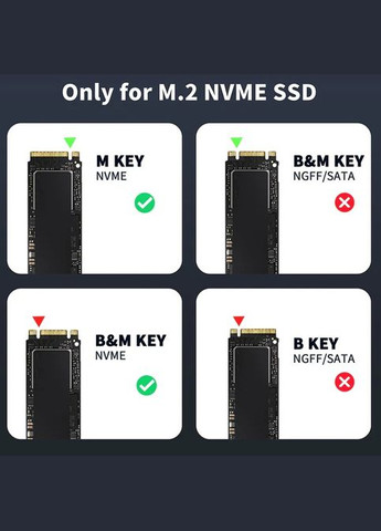 Зовнішня кишеня EC-6602 m.2 NVME SSD з підключенням USB Type-C ( ) Acasis (330030906)