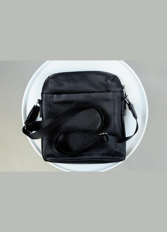 Сумка-мессенджер із натуральної шкіри, сумка через плече чоловіча Tablet (Чорна) SKILL (324030633)