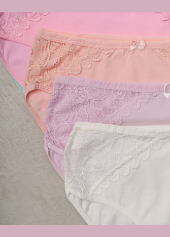 Женские пастельные трусики с кружевом 5 шт. Nicoletta (322126879)