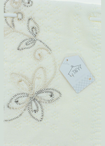 Плед дитячий подвійне в'язання Квіти 100*85 см молочний (40221) BABYKROHA (297199124)