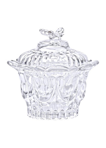 Цукерниця скляна Ø9 см цукерниця з кришкою прозора HP-4-113 Yiwu (370705970)