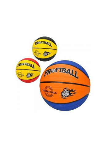 Мяч баскетбольный размер, резина, 12 панелей, 600г, желто-черный, в пакете No Brand (302452841)