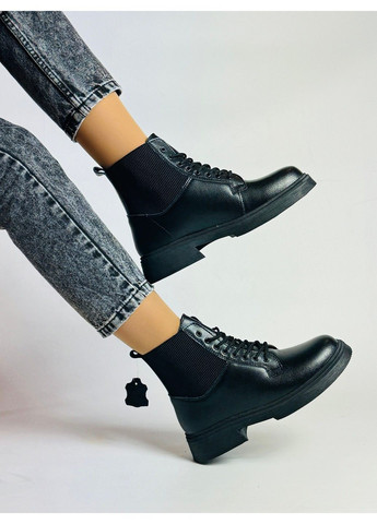 Зимние 253 ботинки зимние черные кожаные Hengji