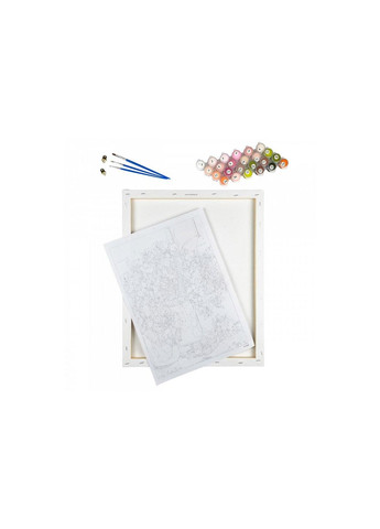 Картина за номерами Потяг і осінній пейзаж на кольоровому фоні Strateg (339116970)