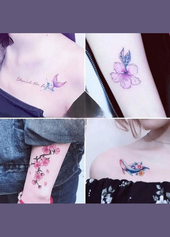Набір дитячих тимчасових татуювань "Кольорові міні №1" color-tattoo-mini-set-30 No Brand (339776817)
