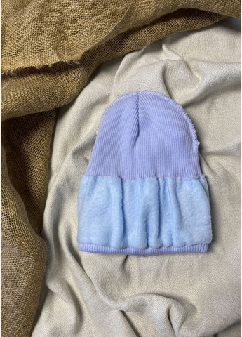 Двухслойная шапка для детей и подростков с отворотом, утеплённая флисом, для холодной осени и зимы Talvi Твіст (370369513)