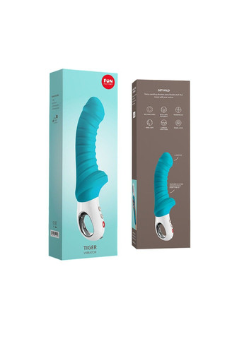 Вібратор для точки G TIGER petrol ребристий підходить для анальної стимуляції Fun Factory (314871647)