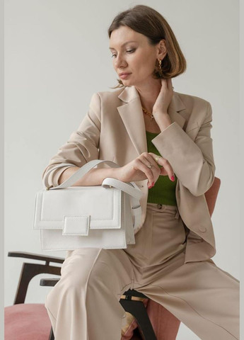 Женская кожаная сумка Kelly белая (A-027265) The Wings (327092095)