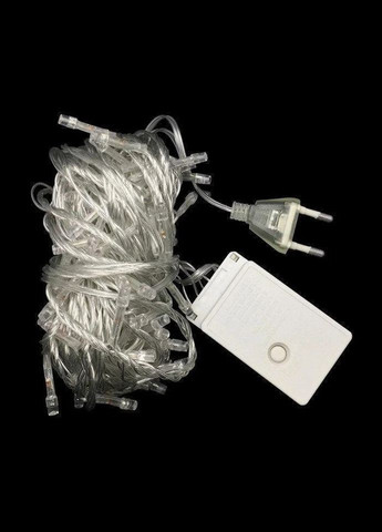 Світлодіодна гірлянда 160 LED класична 5 мм довжина 8.5 метрів з прозорим проводом, світло біле (1120-03) No Brand (322238716)