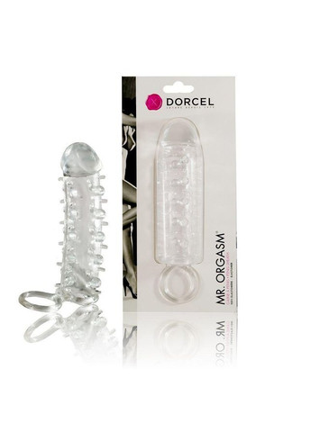 Насадка член Dorcel Mr. Orgasm с кольцом для мошонки, ультрастимулирующий рельеф. No Brand (366878573)