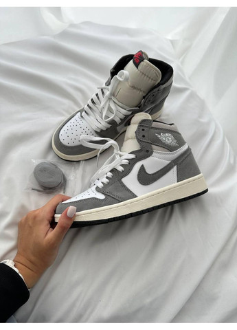 КРОССОВКИ ЖЕНСКИЕ NIKE AIR JORDAN 1 HIGH WASHED HERITAGE НАЙК АИР ДЖОРДАН No Brand белые демисезоны (368869997)
