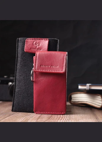 Ключница женская кожаная leather 400660 красная Grande Pelle (324031356)