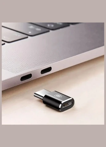 Адаптер Micro Female To Type-C Male Adapter Converter Black Baseus (322538953)