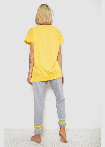 Жовта піжама жіноча з принтом Andi 243R1600-032-1