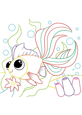 Книга Чарівні розмальовки із секретними візерунками. У морі Кристал Бук F00027821 (360999351)