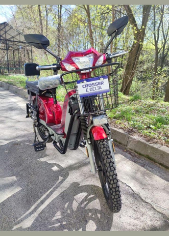 Електровелосипед Кроссер E-Delta (800W, 60V, 15Ah, Ø-17, 50 км/г, 50 км/зх) Сірий/Чорний Crosser (302894261)