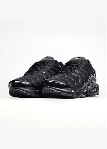 Черные демисезонные кроссовки мужские и женские Nike air max Tn plus black | Найк аір макс Тн плюс