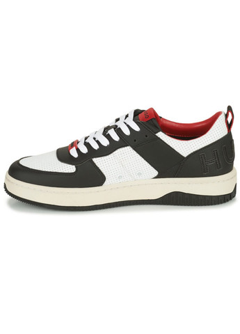 Черно-белые демисезонные кроссовки мужские Hugo Boss Kilian tenn