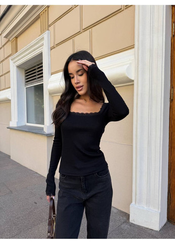 Жіночий лонгслів з мереживом Osoblyva (359368206)