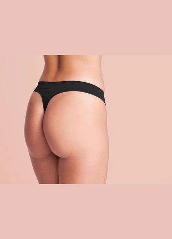 Трусики-стринги набір 3 шт. в рубчик для жінки LYCRA® 462513 чорний Esmara Бесшовная (345648164)