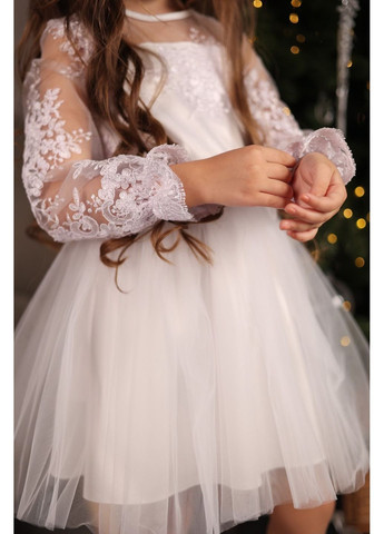 Белое праздничное платье MiChell (365730847)