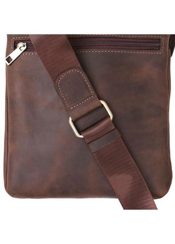 Сумка планшет через плече чоловіча з натуральної шкіри середня Коричневий 36447 Shvigel (354180776)