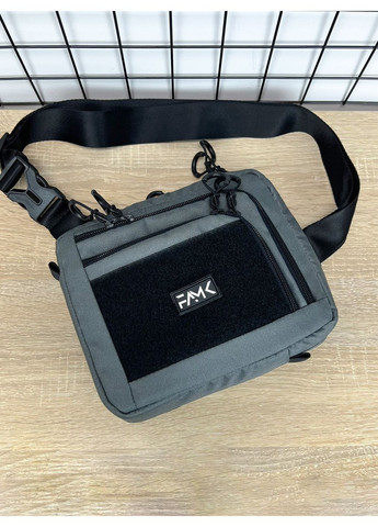 Сумка трансформер 3в1 (сумка через плечо, нагрудная - слинг, бананка) для мужчин и женщин, Тёмно-серый Famk (362268160)