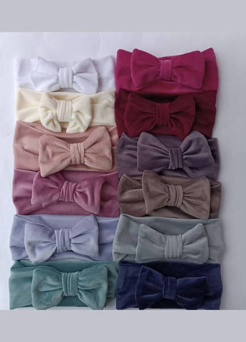 Пов'язка дитяча з бантом велюрова Cleopatra 123-12 (332054421)