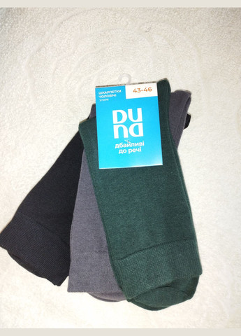 Темно-зелёные набор носков мужских из 3-х пар, коротких 1561-2 Duna (335841054)