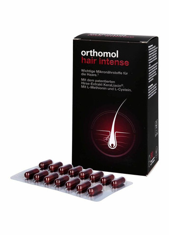 Вітамінний комплекс для зміцнення та покращення росту волосся Hair Intense (60 капсул на 30 днів) Orthomol (280265848)