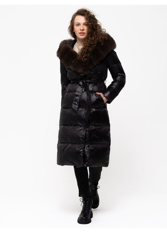 Черная зимняя пальто 21 - 18131 Vivilona