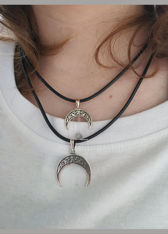 Підвіска, кулон, амулет срібло 925 проба Лунниця у візерунок більша 2,5см No Brand (338861894)