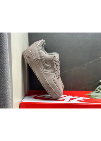 Коричневі кросівки чоловічі nike air force 1 07 mibrown найк аір форс 1 коричневі демісезон No Brand