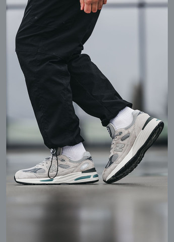 Серые всесезонные кроссовки мужские new balance 991v2 grey | нью беланс 991в2 серые No Brand