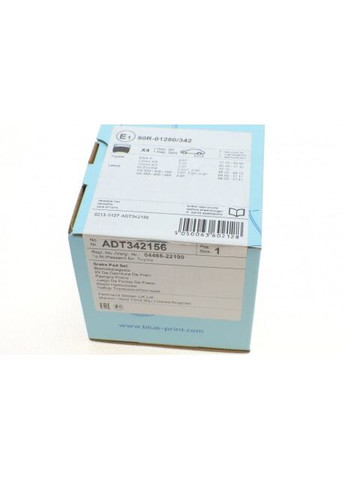 Колодки тормозные задние Lexus GS/IS II/IS C 05 ADT342156 RU63 Blue Print (366134821)