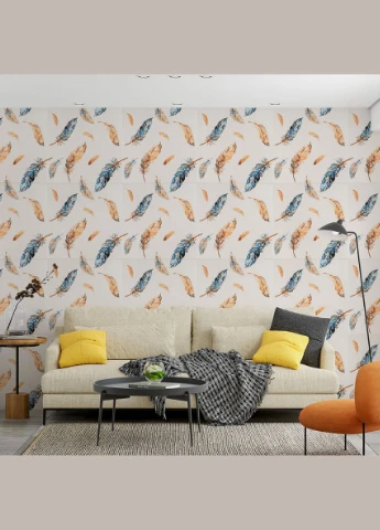 Панель стеновая 3D 700х700х4мм Перья разноцветные SW-00002001 Sticker Wall (327089316)
