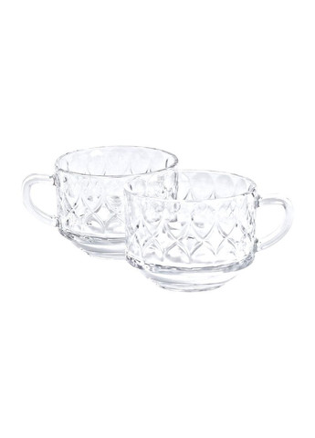 Набор чашек прозрачных 6 шт 270 мл стеклянных для чая, для кофе HP-YH-11 Yiwu (351431331)