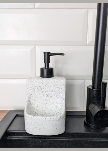 Дозатор для моющего средства с местом для белой губки с черным. No Brand (347332517)