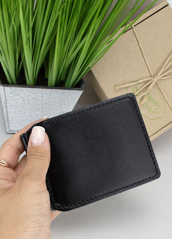 Зажим для купюр кожаный без кнопки HC-41 черный HandyCover (298938496)