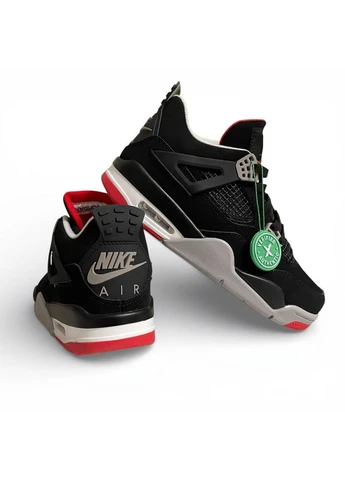 Комбіновані кросівки air джордан 4 retro bred 45 No Brand