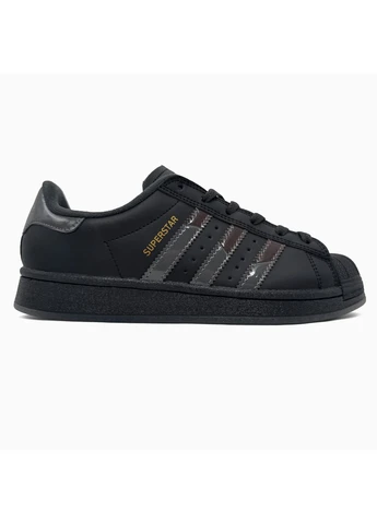 Черные демисезонные кроссовки мужские adidas superstar x dime black адидас суперстар черные No Brand