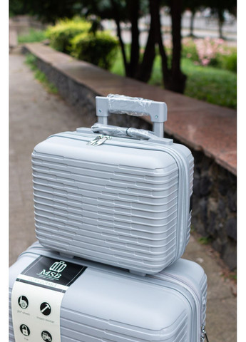 Кейс на чемодан полипропилен 100% MSB, цвет серый No Brand 008 (361318337)