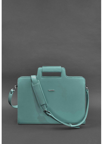 Женская кожаная сумка для ноутбука и бирюзовых документов. BlankNote (348359207)