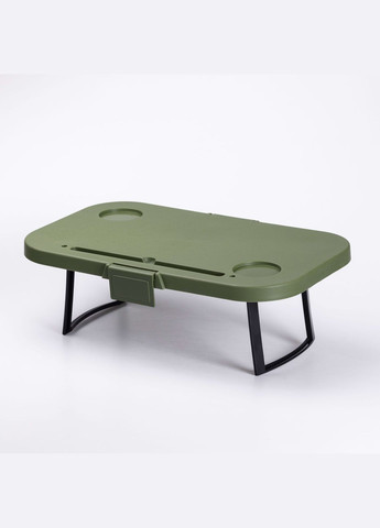 Корзина для пикника со столиком раскладная 44х26х23 см, зеленая SLOW JOURNEY (327415872)