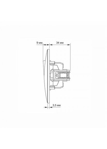 Выключатель одноклавишный проходной серебряный шелк BINERA Videx (366298469)