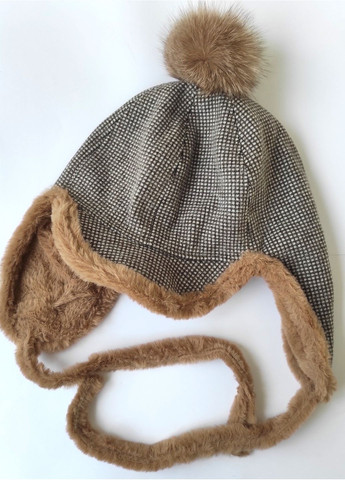 з Козирком та Помпоном, Підклад Супер М'яке Штучне Хутро No Brand Жіноча Зимова Шапка-Вушанка (363838663)